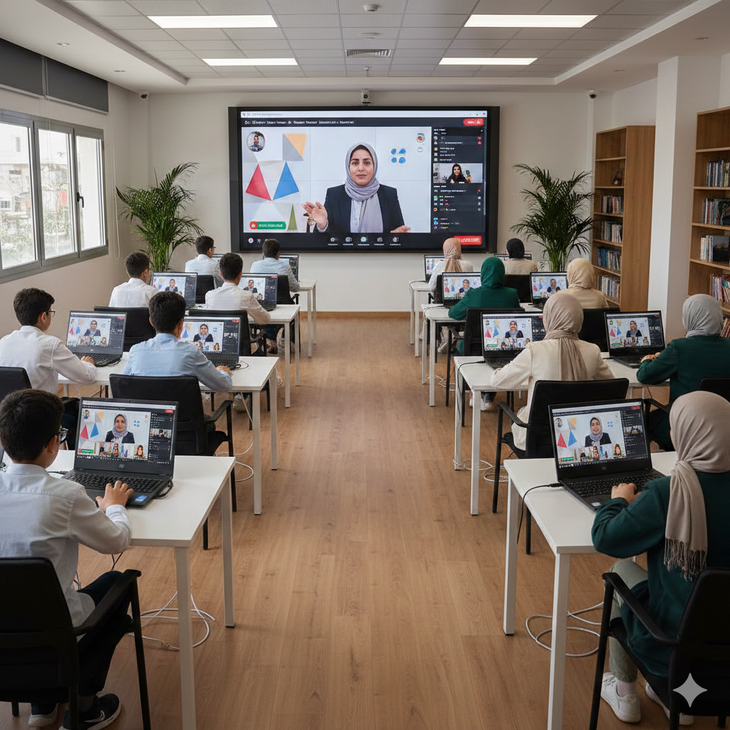 مدرسة أونلاين… لكن بتنظيم مدرسة حقيقية 👌💻